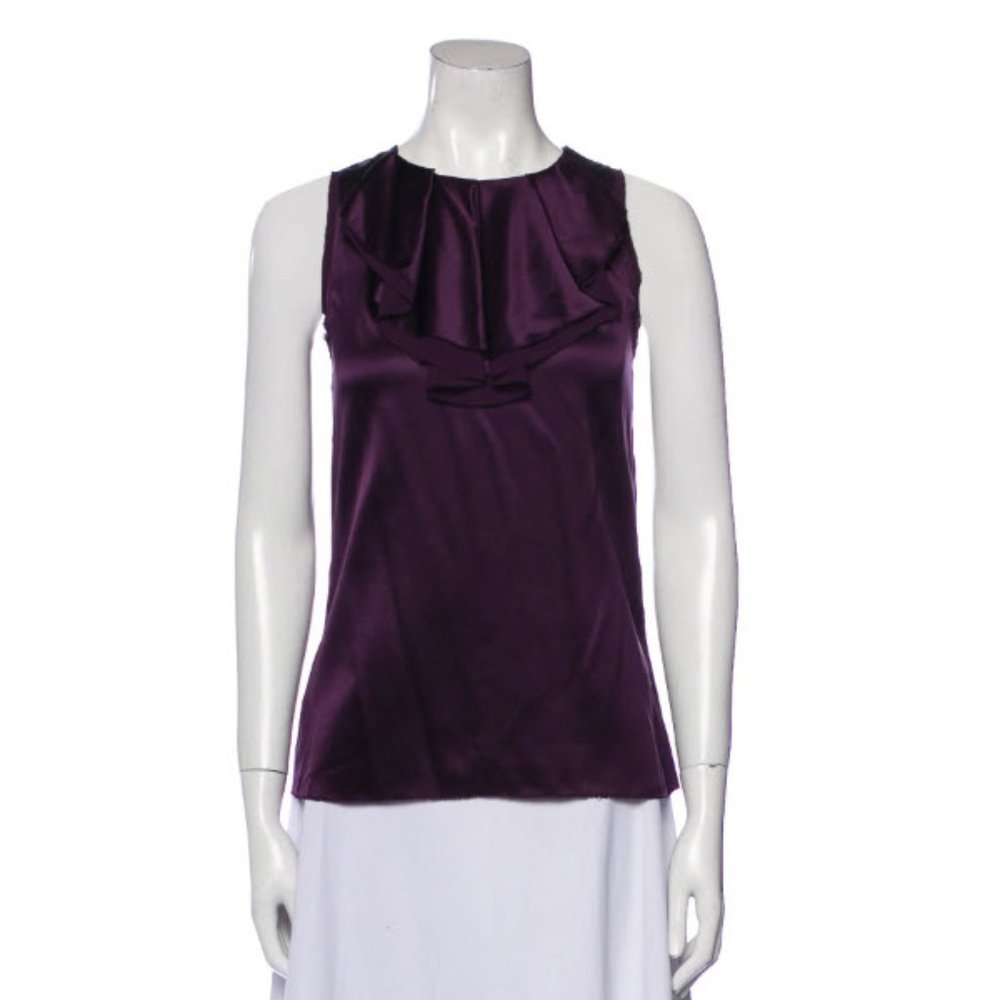 Vince Silk Crew Neck Blouse